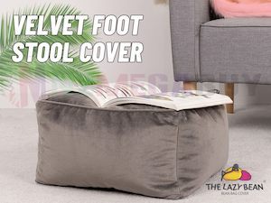 Homewares: LAZY BEAN® Velvet BEAN BAG OTTOMAN COVER