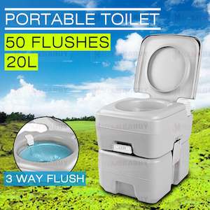 Homewares: 20L Outdoor Portable Camping Toilet - T-type