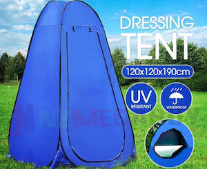 Pop Up Camping Shower Toilet Tent - blue