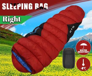 Camping Mummy Sleeping Bag Single  -8°C *Red *