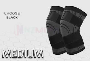 1 pair Knee Brace Elastic Sleeve Support (Black) * 3 Sizes