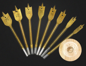 Homewares: 6pcs Hex Shank Spade Bits Flat Boring Bit Wood Drill Set