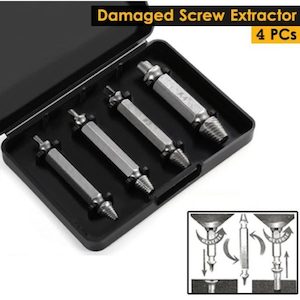 Homewares: 4pcs Damaged Screw Extractor Bolt Remover Tool Drill Bits Set