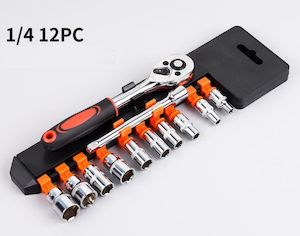 Ratchet Wrench Socket Set 12Pcs*CY-0028, 1/4