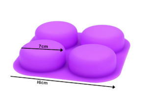 4 Cavity Circle Soap Mold