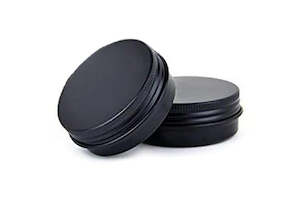 15gm Aluminium Tins Black / Lip Balm Pots