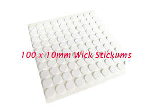 Candle Wicks: 10mm Candle Wick Stickums x 100