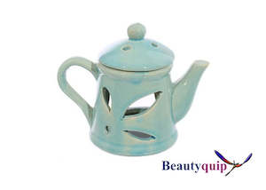 Diffusers Burners: Ceramic Tea Pot Oil Burner with Lid - Seamoss