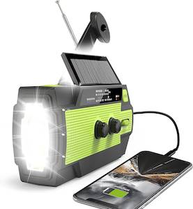 Emergency Solar Hand Crank Portable Charger and Flashlight