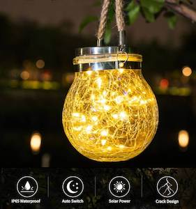 LED Crack Ball Glass Garden Lights