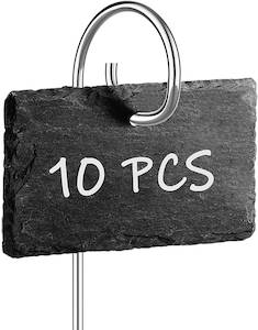 Homewares: 10PCs Reusable Garden Plant Labels Slate Stone