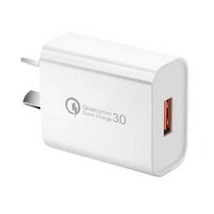 Homewares: 18W QC3.0 USB wall fast charger plug adapter NZ Certification