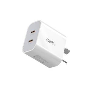 40w Dual PD Type-C Fast Charging Wall Charger Power Adapter