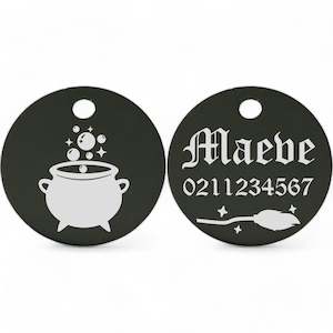 Spell Maker | Aluminium | Round Cat & Dog ID Pet Tag