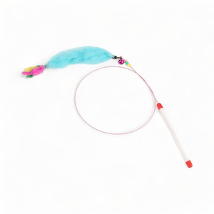 Blue Feather Bendy Wand Cat Toy