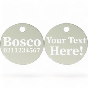 Custom Text | Round Aluminium | Dog ID Pet Tag