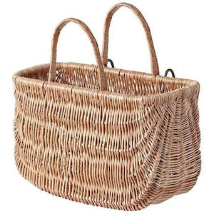 Baskets: Basil Swing Hanging Front/Rear Rattan Basket