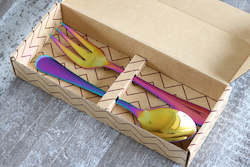 Classic 2 Piece Salad/Serving Set Rainbow