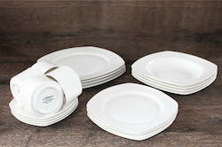 Cutlery wholesaling: White Square Dinner Set 20 pcs