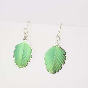 RB188: Beech Leaf errings - green