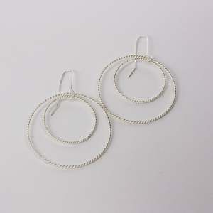 FS267: Double twist (takawiri) hoop earrings