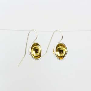 FS276: Gold bowl earrings