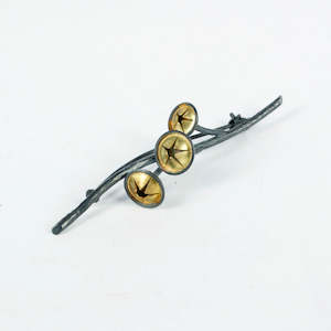 JB91: Manuka pod brooch