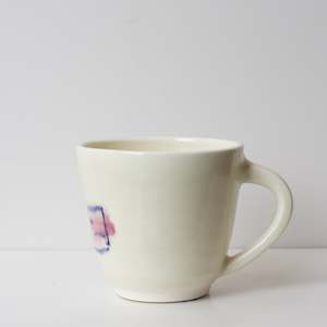 JLA61: Tea Cup - white with hand-drawn image