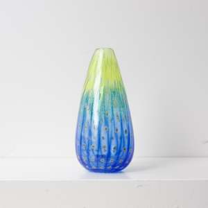 CJ192: Tall urchin - lime/cobalt blue