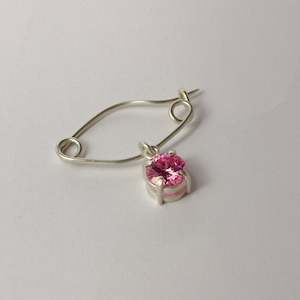 RK77: Pink cubic zirconium pin