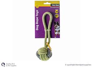 Pet: Pet One Dog Toy Tug Rope Ball