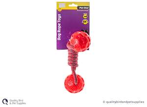 Pet One Dog Toy Dumbells Red Balls