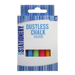 Dustless Coloured Chalk 12pc