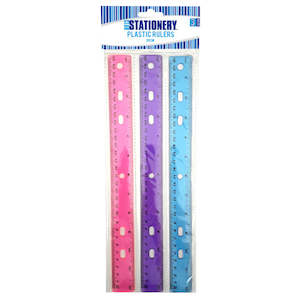 Plastic Transparent Rulers 3pc 30cm