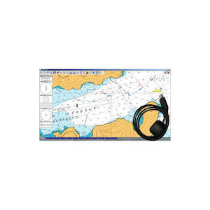 USB GPS + GLONASS Receiver complete with Chartplotter S/W and LINZ marine charts