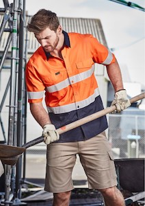 ZW835 Biz Collection SYZMIK Mens Rugged Cooling Taped Hi Vis Short Sleeve Shirt. Nz