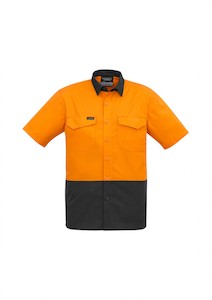 ZW815 BIZ Collection Mens Rugged Cooling Hi Vis SYZMIK Short Sleeve Shirt. Nz