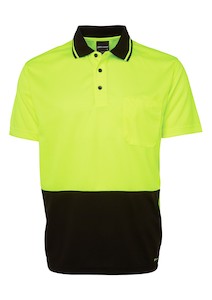 Adults Hi Vis Non Cuff Traditional Polo