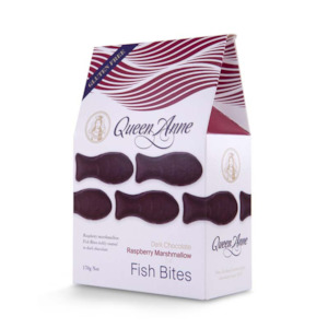 Dark Chocolate Raspberry Marshmallow Fish Bites 170g