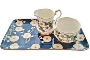 Gift: Royal Windsor Creamer & Sugar Bowl with Stoneware Tray