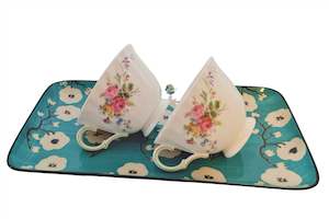 Gift: Royal Dalton Cups & Stoneware Blossom Tray