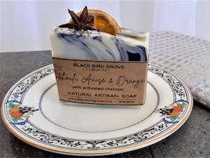 Gift: Crescent & Sons Dish with Patchouli, Anise & Orange Artisan Soap