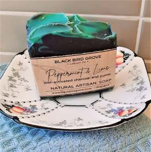 Gift: Shelley Dish with Peppermint & Lime Artisan Soap