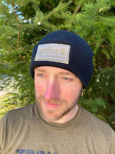 Products: Applique Beanie - Black/Khaki QMTBC