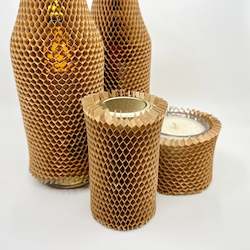 Paper Honeycomb Bottle Wrap 35cm x 10mm (5x sample)