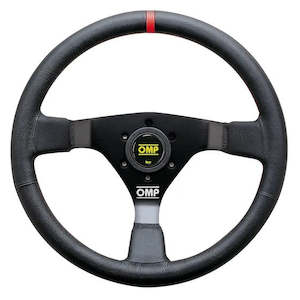 OMP Wheel WRC Leather Red Stitch