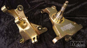 Professional motor racing: PSM Super Angle Knuckle, Forged steel with Gold Zinc coating, For FC RX7 (Order in)