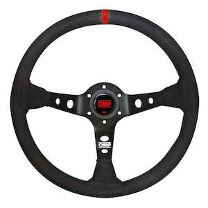 Professional motor racing: OMP Wheel Corsica Leather Red Stitch