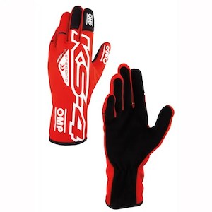 Professional motor racing: OMP Gloves KS4 Red