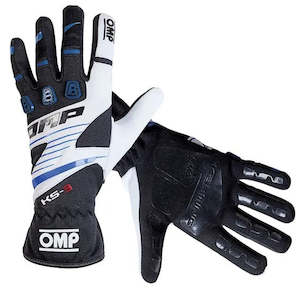 Professional motor racing: OMP Gloves KS3 Black/Blue